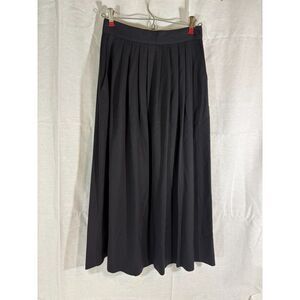 Vintage 80s/90s Selections by Manor House Black Pleated Maxi Skirt - Size 8